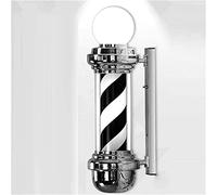 JCNAGXY Lampada da Parete per Esterni Leggera Montaggio Montabile Luce LED Bianche Stripette Nere Luci rotanti Segno Salone Salva Energia Barber Shop Pole