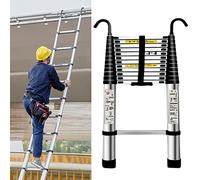 JCNAGXY Scala telescopica allungabile da 8 m/ 7 m/ 6 m/ 5 m/ 4 m/ 3,5 m/ 2 m, vipera telescopica in Alluminio, Scala allungabile Pieghevole per Camper, Scala compatta con Gancio, carico 150 kg