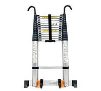 JCNAGXY Scala telescopica da 8 m/ 7 m/ 6,2 m/ 5 m/ 4 m/ 3,8 m/ 2,6 m con Gancio, Scala telescopica in Alluminio per attività di Copertura, Uso Domestico, lavori all'aperto per Camper
