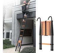 JCNAGXY Scala telescopica in Alluminio da 8 m/ 7 m/ 6 m/ 5 m/ 4 m/ 3,5 m/ 2 m, Scala Pieghevole allungabile con Ganci per coperture aziendali/Lavoro all'aperto/Uso Domestico, capacità Massima di