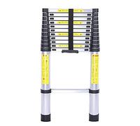 JCNAGXY Scala telescopica per Esterni, Scala di Estensione 8 m/ 6,2 m/ 5 m/ 3,8 m/ 2,6 m, Scala telescopica Pieghevole in Alluminio Resistente, Scala di Estensione per Tenda da Tetto Domestica,