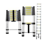JCNAGXY Scaletta Estensibile per Scaletta Telescopica per Esterni 8m/ 7m/ 6.2m/ 5m/ 4.2m/ 3.8m/ 2.6m, Scaletta Estensibile Telescopica in Alluminio per Lavori all'Aperto della Casa sul Tetto del