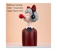 JCNAGXY Sculture Moderne Leggero Luxury Creative Resin Bubble Girl Girl Sculture Soggiorno Decorazioni Desktop Artigianato Ornamenti Decorativi (Colore: Rosso Grande)