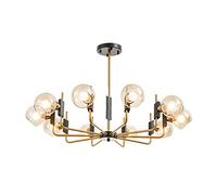 JCNAGXY Sputnik Chandelier 6 Lights Chandelier Ceiling Light Fixture Industrial Pendant Lighting Fixture for Kitchen Dining Room Living Room-Amber Platinum. 6 Lights