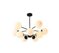 JCNAGXY Sputnik Chandelier 8 Lights Chandelier Mid Century Adjustable Pendant Lighting Fixture Vintage Industrial Ceiling Light Fixture for Living Room-Black And White lampshade. 8 Lights It's so
