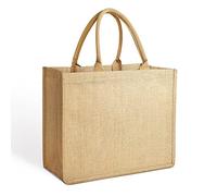 Jcocylse Jutebeutel zum Bemalen - 1 borsa Jutebeutel - Ökologische Shopper Tasche Damen - Vielseitige Tote Bag für Einkauf & Geschenkidee für Mama - Robust & Umweltfreundlich Stoffbeutel