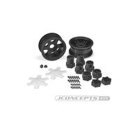 JConcepts Dragon - 2.6 " Mega Camion Wheel W/ Adaptors, Discs - (Nero) - 2pc J