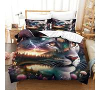 JCOUSDAEO 3 Pezzi Black Panther Set Di Biancheria Da Letto Stampa 3d Morbida Microfibra Copripiumino Con Cerniera Decorazione Per La Camera Da Letto Per Bambini,Ragazzi E Ragaz King（220x240cm）