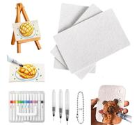 JCPQDWTD Magic Puffy Paint,Sponge Puffy Paint,Magica Puffy,Foam Texture Painting Paper, Magical Floating Drawings Set, Handmade DIY 3D Drawing Magic Canvas Sponge with Water Brush for Kids-B