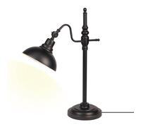 JCPYIUL Lampada da Scrivania Industriale,Lampada da Lavoro in Metallo Nero,Regolabile,Rustica,Moderna,Vintage,In Metallo, per Camera da Letto,Ufficio,Soggiorno
