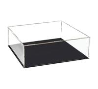 JCQXDL Vetrina acrilica da 2 mm, scatole acriliche per display, vetrine trasparenti con base nera opaca e coperchio per oggetti da collezione, 45/50/55/60/65/70 cm (60 x 60 x 50 cm/24 x 24 x 20