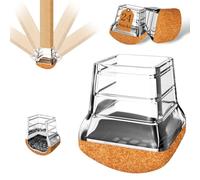 JCrunaway Tappi per gambe della sedia, inclinati, rettangolari, 24 pezzi, a forma di sfera, per gambe inclinate, diametro di 27 - 32 mm, feltrini resistenti all'usura per sedie/tavolo