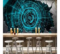 JCSMKFQ Carta da parati murale 3D sfondo creativo per lo spazio digitale decorazione per la casa pittura murale adesivo in tessuto di seta