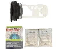 JCSPARES® - Filtro Filacci Tappo Scarico + Kit Pulizia Muffa Calcare Grassi Sedimenti per Lavatrice Compatibile Con Whirlpool | Compatibile con Ignis per Modelli: FSC AWO WAP SUP ed Ulteriori