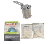 JCSPARES® - Filtro Microfiltro Completo Residui Sporco Cibo + Kit Pulizia Calcare Grassi Sedimenti per Lavastoviglie Compatibile Smeg per Modelli: ST9 A44 A76 C45 Ed Ulteriori