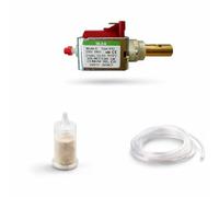 JCSPARES® - Kit Riparazione Macchina Caffè Compatibile con Faber e Frog | Elettropompa in Ottone Alta Resistenza + Filtro Acqua Anticalcare in Resina + Tubo Aspirazione 1 m - Kit Manutenzione Ricambi