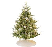 JCSRYD Albero di Natale con Luci Incorporate con Decorazioni in Cristallo, Albero Natale con Rami a Punta in PE, Supporto Pieghevole in Metallo, Verde(120cm/4ft)