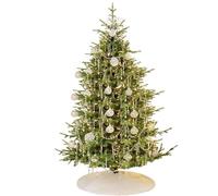 JCSRYD Albero di Natale con Luci Incorporate con Decorazioni in Cristallo, Albero Natale con Rami a Punta in PE, Supporto Pieghevole in Metallo, Verde(210cm/7ft)