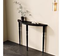 JCSRYD Mobiletto Ingresso Stretto, Tavolino da Ingresso in Legno Massello, Consolle Retro, Tavoli da Divano Dietro il Divano, per Corridoio, Soggiorno e Foyer(Black,120 * 25 * 80cm/47 * 10 * 31in)