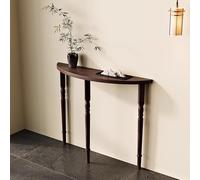 JCSRYD Mobiletto Ingresso Stretto, Tavolino da Ingresso in Legno Massello, Consolle Retro, Tavoli da Divano Dietro il Divano, per Corridoio, Soggiorno e Foyer(Brown,80 * 25 * 90cm/31 * 10 * 35in)