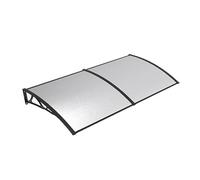 JCSRYD Pensilina da Esterno, Tenda da Sole per Ingresso, Tettoia da Sole per Patio, Pensiline in Policarbonato Resistente a Pioggia e Neve(Black,60 * 150cm/24 * 59in)