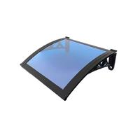 JCSRYD Pensiline per Esterno, Pensilina per Ingresso, Tettoia in Policarbonato per Porte/finestre, Ideale per Pioggia, Neve e Sole, 50/60/100/120/160/200 cm(Blue,60 * 120cm/24 * 47in)