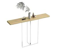 JCSRYD Tavolino Ingresso Acrilico per Ingresso, Tavolo Sofa Rettangolare con Gambe Trasparenti, Consolle Ingresso Moderno per Soggiorno, Atrio, Corridoio(Natural,140cm/55in)