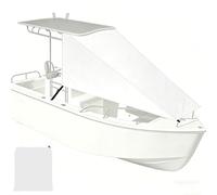JCSRYD Tendalino Prora T-Top per Copertura di Gommone, Parasole Tessuto Oxford 600D Impermeabile, Copertura Solare con Protezione UV50+ per Barca con Console Centrale(White,96"x114" (245x290 cm))
