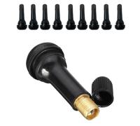 JCUGSBS 10 Pezzi TR414 Valvola per Pneumatici, Universal Gomma Pneumatici Valvola Nero, Valvola in Gomma per la Maggior Parte delle Auto, Moto ed ECC.