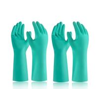 JCUGSBS 2 paia di guanti di protezione chimica contro oli, grassi, acidi e solventi, resistenti all'abrasione, resistenti e delicati - verde - taglia 09/L