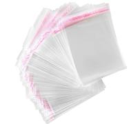 JCUGSBS 200 Pezzi Sacchetti Trasparenti Autoadesivi, Bustine Trasparenti 7X 8cm Bustine Trasparenti per Caramelle, per Halloween Natale Caramelle,Sacchetto, per Avvolgere Biscotti dolciumi per Torte