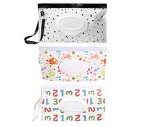 JCUGSBS 3 pezzi Borsa per salviette umidificate per bambini Scatola per salviette umidificate in viaggio, borsa riutilizzabile Contenitore per salviette umidificate per viaggi, casa