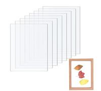 JCUGSBS 8 Pezzi Foglio Acrilico Trasparente da 1 mm, 10x15cm Lastre Acrilica Trasparente, Pannello Acrilica, Fogli di plastica,Fogli Acrilici Trasparenti per Display, Cornice, Pittura