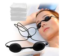 JCUGSBS Occhiali Infrarossi, Occhialini Solarium, Occhialini Sole,Occhiali Protettivi laser Occhiali di sicurezza Trattamento per pazienti in IPL, UV, terapia a luce LED a infrarossi (nero)
