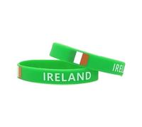 JCUIyon 1 Pezzo di Braccialetto in Silicone con Bandiera del Paese dell'Irlanda, Verde, Calcio, Sport, Souvenir, Braccialetti e Braccialetti in Gomma siliconica