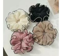 JCVBN 1 anello per capelli plissettato a forma di intestino grande, super fata, copricapo per coda di cavallo, fascia per cuoio capelluto, alla moda e corda per capelli