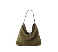 JCVBN Borsa tote effetto velluto a coste borsa hobo di lusso per donna alla moda grande borsa con manico superiore, Verde