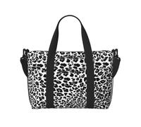JCVBN - Borsone da viaggio con stampa leopardata, pieghevole, medio, per weekender, per la notte, impermeabile, per sport, palestra, 2