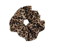JCVBN - Elastico per capelli quadrato con stampa leopardata pieghettata, stile vintage, per coda di cavallo bassa, per creare un'atmosfera elegante