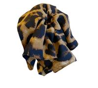 JCVBN - Elastico per capelli quadrato con stampa leopardata pieghettata, stile vintage, per coda di cavallo bassa, per creare un'atmosfera elegante