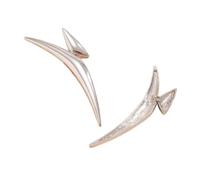 JCVBN Geometria esagerata Orecchini pendenti lunghi e curvi, estetica alla moda, in metallo spesso, triangolari, gioielli da donna, Acciaio inossidabile