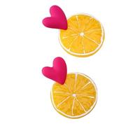 JCVBN - Orecchini pendenti alla moda, in acrilico, con frutto e limone, fragola, per donne, alla moda, eleganti, particolari, estivi, Alluminio