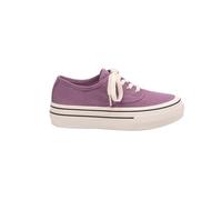 JCVBN Scarpe da ginnastica da donna con plateau in tela basse, con lacci, nascoste, altezza crescente, scarpe casual bianche blu nebbiose grigio grigio primavera verde mango, Viola, 38 EU