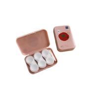 JCVBN - Scatola per lenti a contatto, semplice e portatile, set da tre, rosa, Organizer per borse