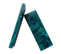 JCWGLY 2 Pezzi Grezzi In Materiale Per Manico Di Coltello In Resina Verde - Scaglie Di Coltello Per Appassionati Di Fai Da Te Fatti A Mano E Opere D'arte Di Intaglio