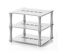 jcwwolk Mini Audio Component Rack, 3 Tier Desktop HiFi Audio Rack, Materiale in Lega di Alluminio, con Fori Ventilati, per Amplificatori DAC HiFi Audio Equipment