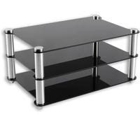 jcwwolk Mini Rack per Componenti Audio in Acrilico, Rack Aperto A 2 Livelli con Supporti in Alluminio, Design Modulare, Pannello in Acrilico, capacità di Carico 3 kg, per Apparecchiature Audio Hi-Fi