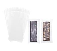 JCXGRVC Confezione da 100 sacchetti autoadesivi per barrette di muesli, 7,6 x 15,2 cm, per barrette di cioccolato al pistacchio Dubai, barrette a scatto per cereali e tartufi