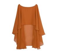 JCXIOC Scialle per abito da sposa mantelli da sposa morbidi per le donne, buste per giacca da sposa, scialle lungo e buste da sposa, coperta da sera di nozze per donna (arancione)