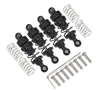 JCxYGAP 10pcs 1/10 SCRITTOLI ALLUMINIO SCHEGGI ALLUMINIO per TT02 Compatibile su parti di aggiornamento delle corse automobilistiche da tour su strada(BLACK)